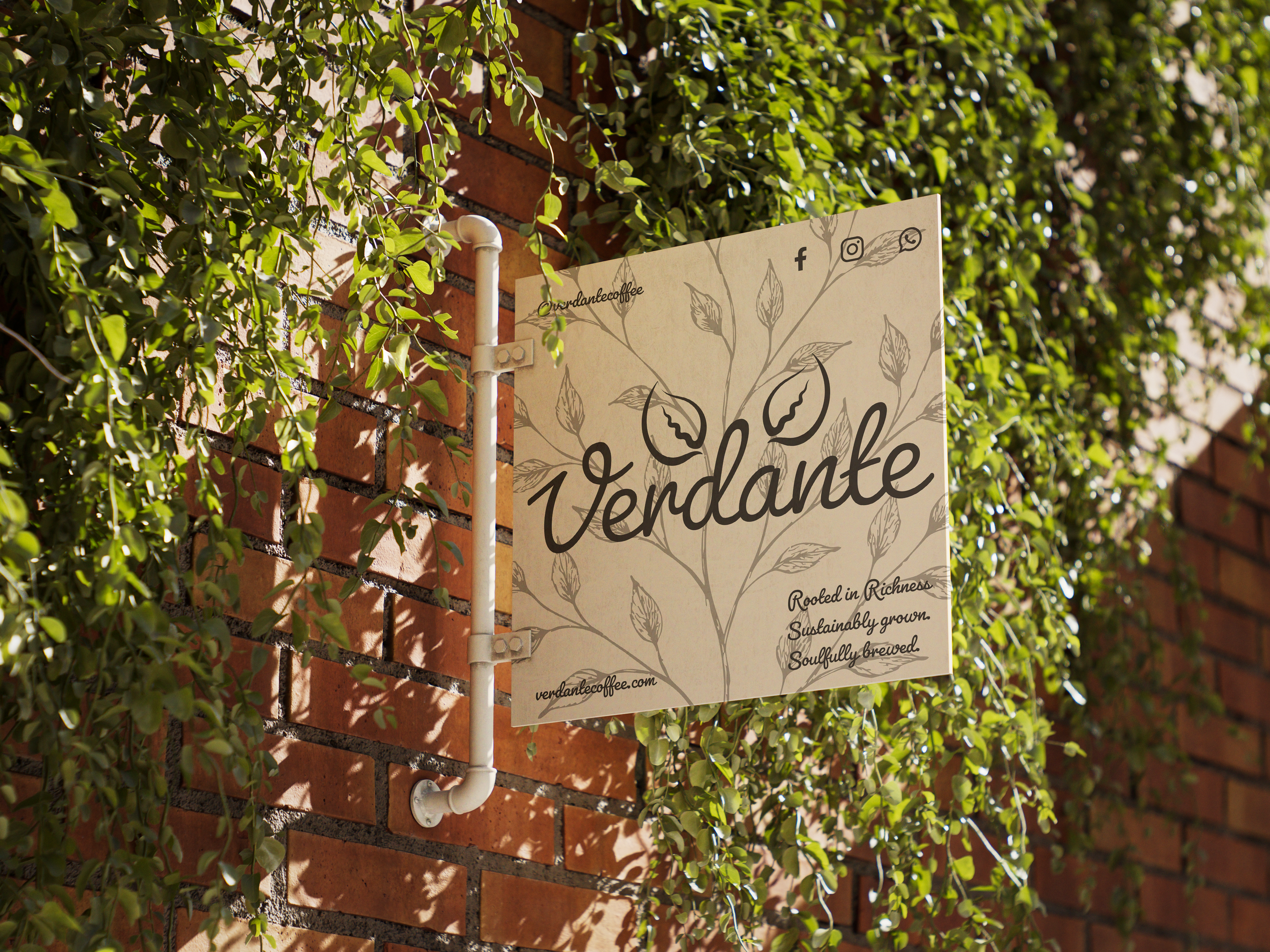 Verdante shop sign mockup